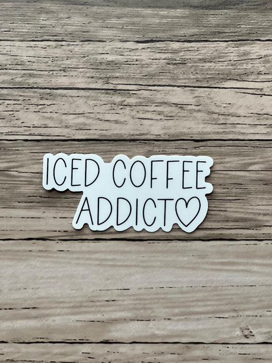 Iced Coffee Addict Sticker