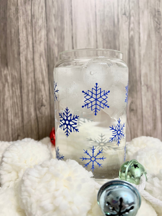Color Changing Snowflake Can Glass Cup