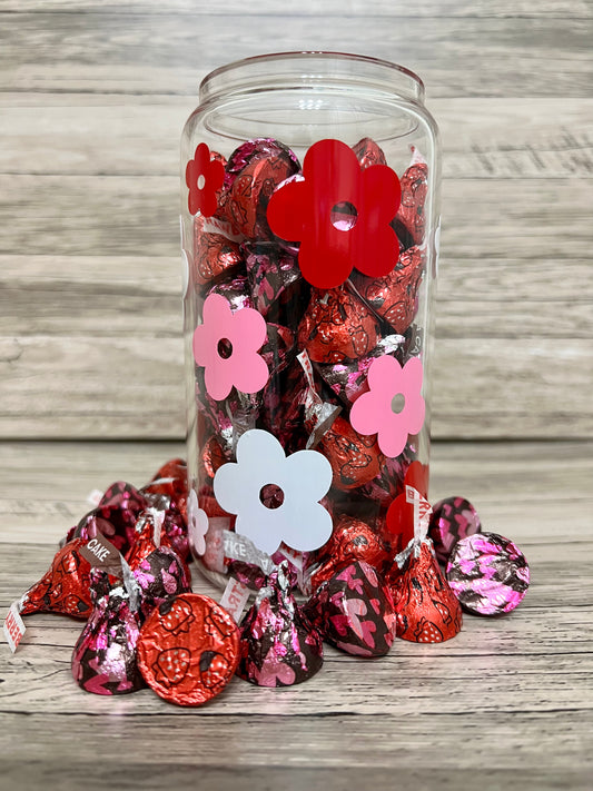 Valentine’s Day Flower Can Glass Cup