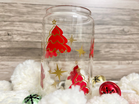 Oh Christmas Tree Can Glass Cup